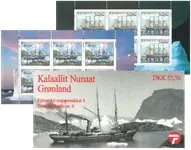 Autentyczny Groenland - Postzegel boekje nr 6 Stoomschepen