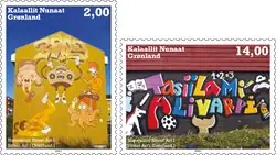 Oryginalny Groenland - Street art - Postfrisse serie van 2