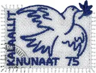 Groenland - Vredesduif - Gestempeld geborduurd souvenirvelletje Wysoka jakość