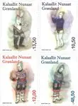Kup teraz Groenland - Vrouwen volkskostuum - Postfrisse set van 4