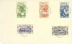 Groenland 1935-36 - Thule AFA 1-5 - Opgeplakt op papier - Gestempeld Rabat