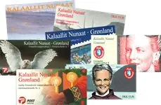 Groenland 8 boekjes postfris en voorafgestempeld Zwrot pieniędzy