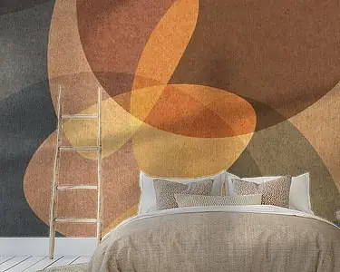 Moderne abstracte organische vormen in goud, bruin, taupe II Wysoka jakość