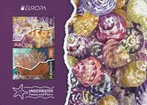 Darmowa dostawa Guernsey - EUROPA 2024 Underwater Fauna & Flora - Postfris souvenirvelletje