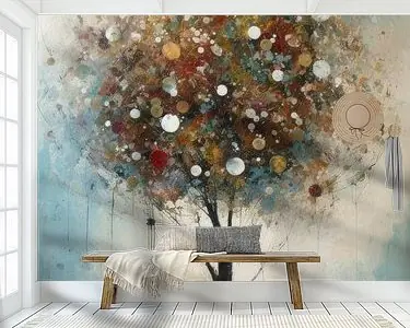 Tani Modern Impressionisme Abstract Boom Met Cirkels