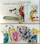 Bezpieczna płatność Hoogspringen 3 souvenir velletjes en 20 postzegels