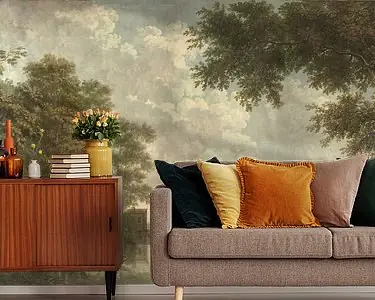 Wyprzedaż Drie behangselschilderingen van een Hollands landschap, Jurriaan Andriessen