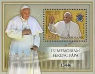 Rabat Hongarije - Paus Franciscus - Postfris souvenirvelletje