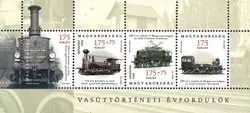 Oryginalny Hongarije - Railway history - Postfris souvenirvelletje