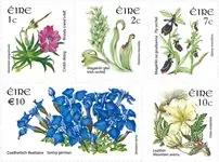 Autentyczny Ierland - Flowers, definitives - Postfrisse serie van 5