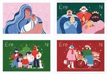 Ierland - Kerstmis 2023 - Nationaal - Postfrisse serie van 4 Niska cena