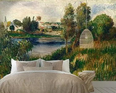 Wysoka jakość Landschap bij Vetheuil, Pierre-Auguste Renoir