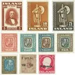 IJsland - 10 verschillende postzegels - Postfris - Mint Szybka dostawa