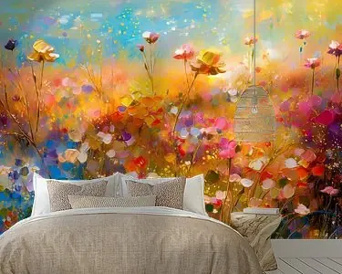 Ekspresowa dostawa Modern abstract. Veld met zomerse bloemen