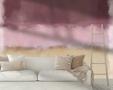 Tylko dziś Taupe, roze, wit. Abstract schilderij geïnspireerd door Mark Rothko.