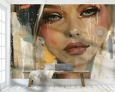 Modern abstract portret Promocja