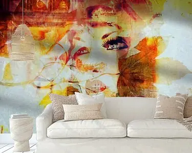 Nowość Rode lippen en herfstbladeren