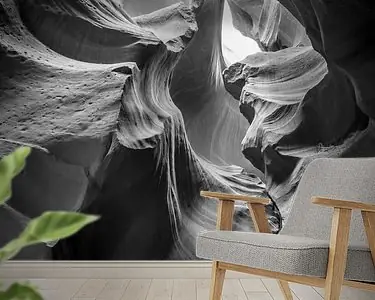 ANTELOPE CANYON Rotsformatie z\\/w Wysoka jakość