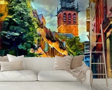 Zamów teraz Kleurrijk Schilderij Nijmegen Sint-Stevenskerk