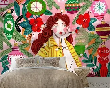 Nowość Feestelijke retro kerst vrouw