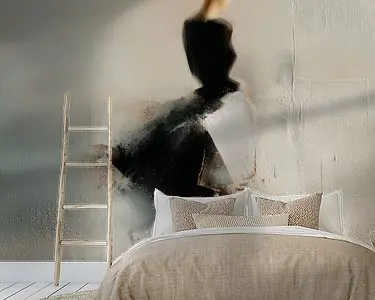 Abstract portret in aardetinten Popularny