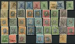 Autentyczny IJsland - Verzameling op 1 stockkaart - gestempeld