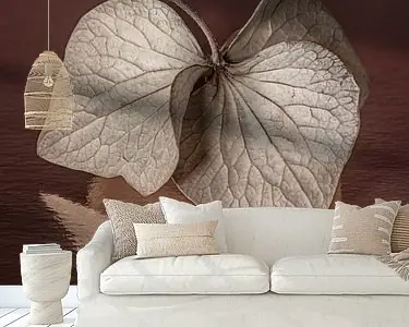 Stilleven van Hortensiablaadjes met waterige weerspiegeling Nowość