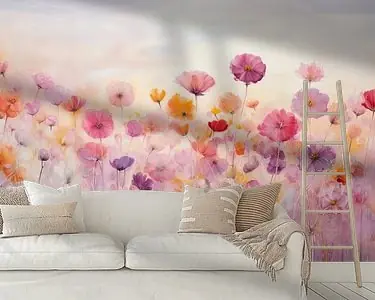 Pastel bloemen Rabat