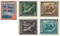 IJsland 1939 - AFA 210-214 - Postfris Autentyczny