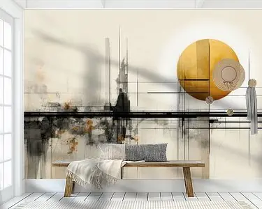 Zamów teraz Modern abstract met gouden accent