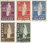 IJsland 1938-1939 - AFA 194-198 - gestempeld Wysoka jakość