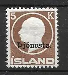 Darmowa dostawa IJsland 1922 - AFA Dienstzegels 42 - Ongebruikt