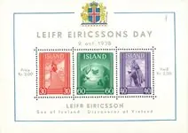 Ostatnia szansa IJsland souvenir vel Leif Eriksson - Postfris souvenir velletje