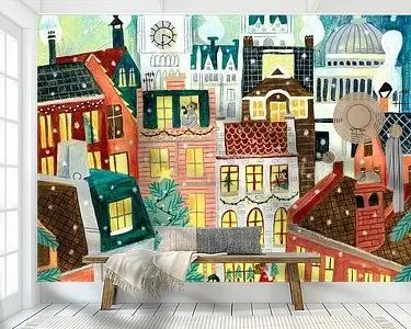 Tani Kerstmis in Londen in de sneeuw