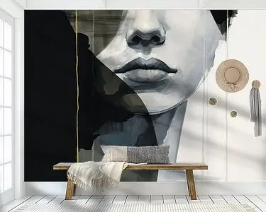 Autentyczny Portret in zwart-wit, modern en abstract