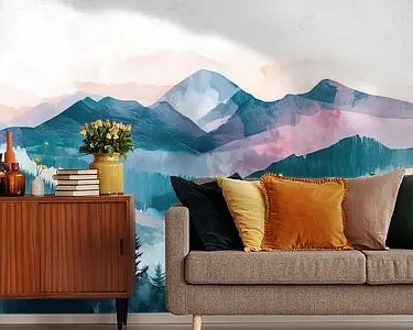 Turquoise Berglandschap Autentyczny