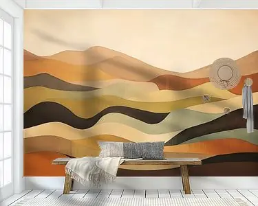 Abstract heuvel landschap #4 Premium