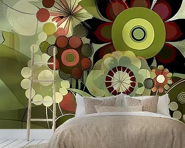 Tani Bloemen abstract groen