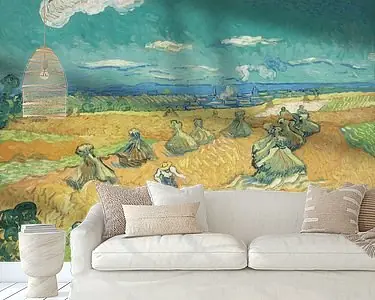 Vincent van Gogh. Korenveld met boer in Auvers Niska cena