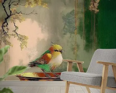 Nowość Gouden Stilleven. Nieuwsgierig vogeltje op koperen schaal