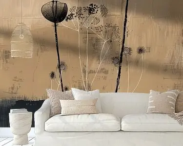 Botanische print in Japandi stijl Wysoka jakość