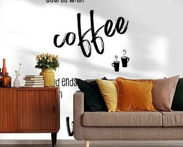 A good day starts with coffee and ends with wine Niska cena