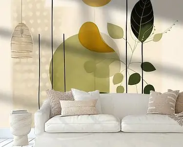 Botanisch Abstract Groen Kup teraz