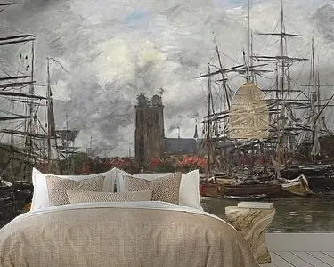 Rabat Dordrecht - Gezicht op de haven, Eugène Louis Boudin