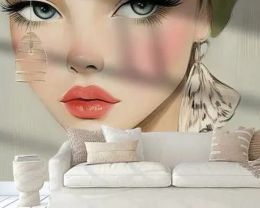 Kup teraz Hippe illustratie, modern portret