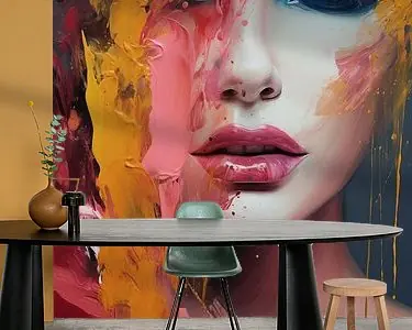 Kleurrijk abstract portret Rabat