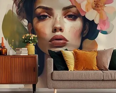 Zwrot pieniędzy Modern geïllustreerd portret in pastelkleuren