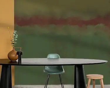 Abstract schilderij in neon gloeiende kleuren. Warm groen en bruin. Oferta limitowana