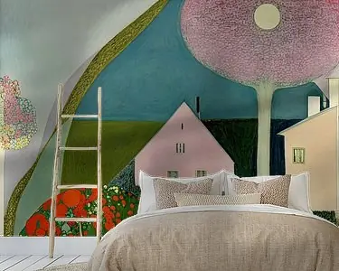 Het roze huis in de verte Szybka dostawa