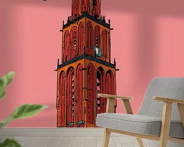 Martinitoren Groningen oranje Popularny